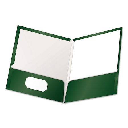 Oxford Two Pocket File Folder 8-1/2 x 11", Green, PK25 51717
